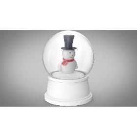 Snow Globe with a Snowman model